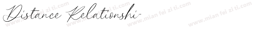 Distance Relationshi字体转换